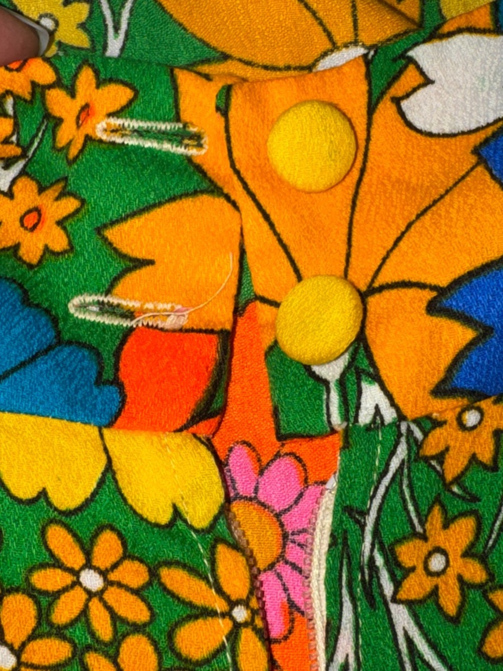 Vintage Hawaiian Flower Power Maxi Dress - Picture 4 of 17